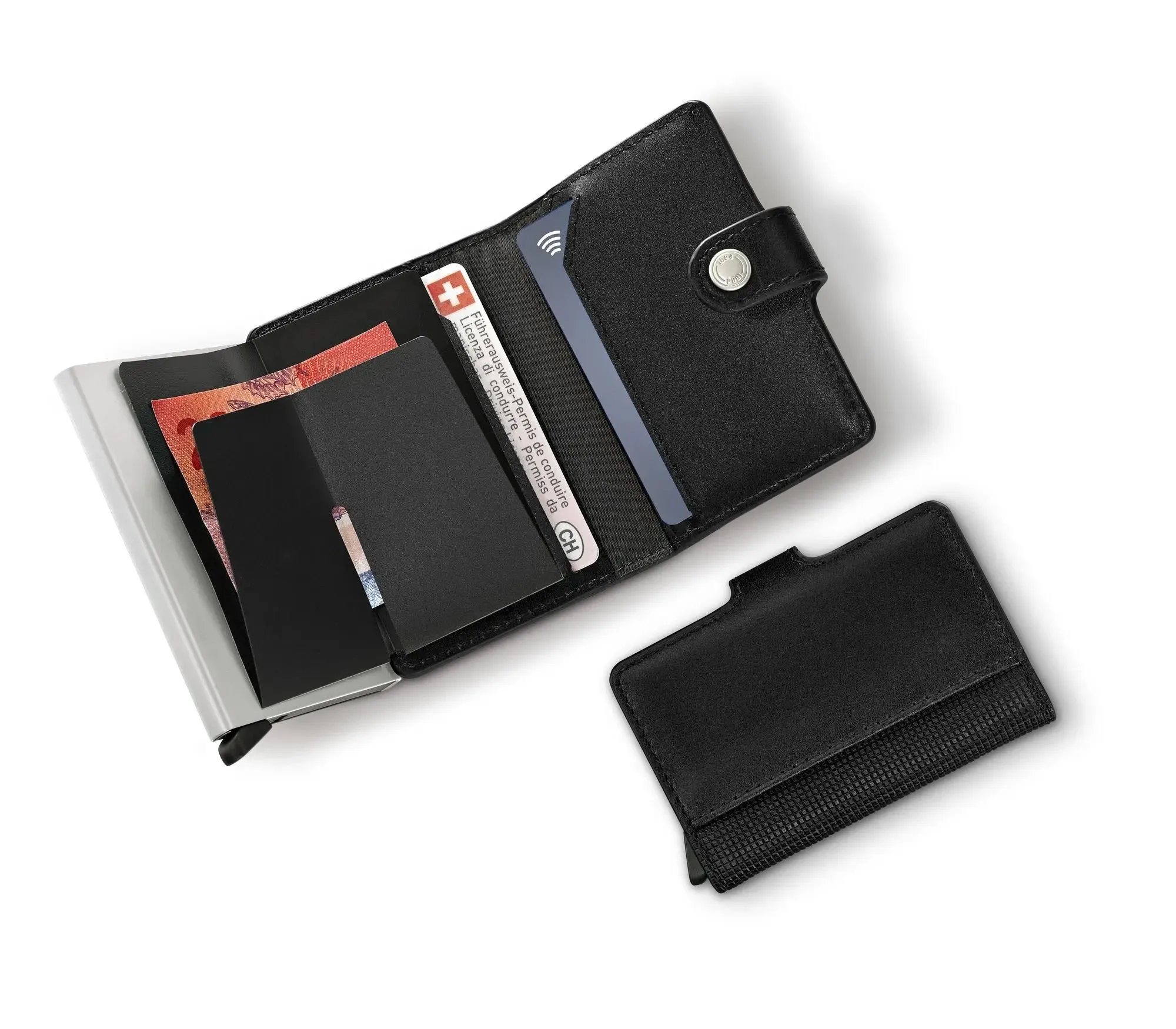 ALTIUS Secrid Leather Card Wallet - Black