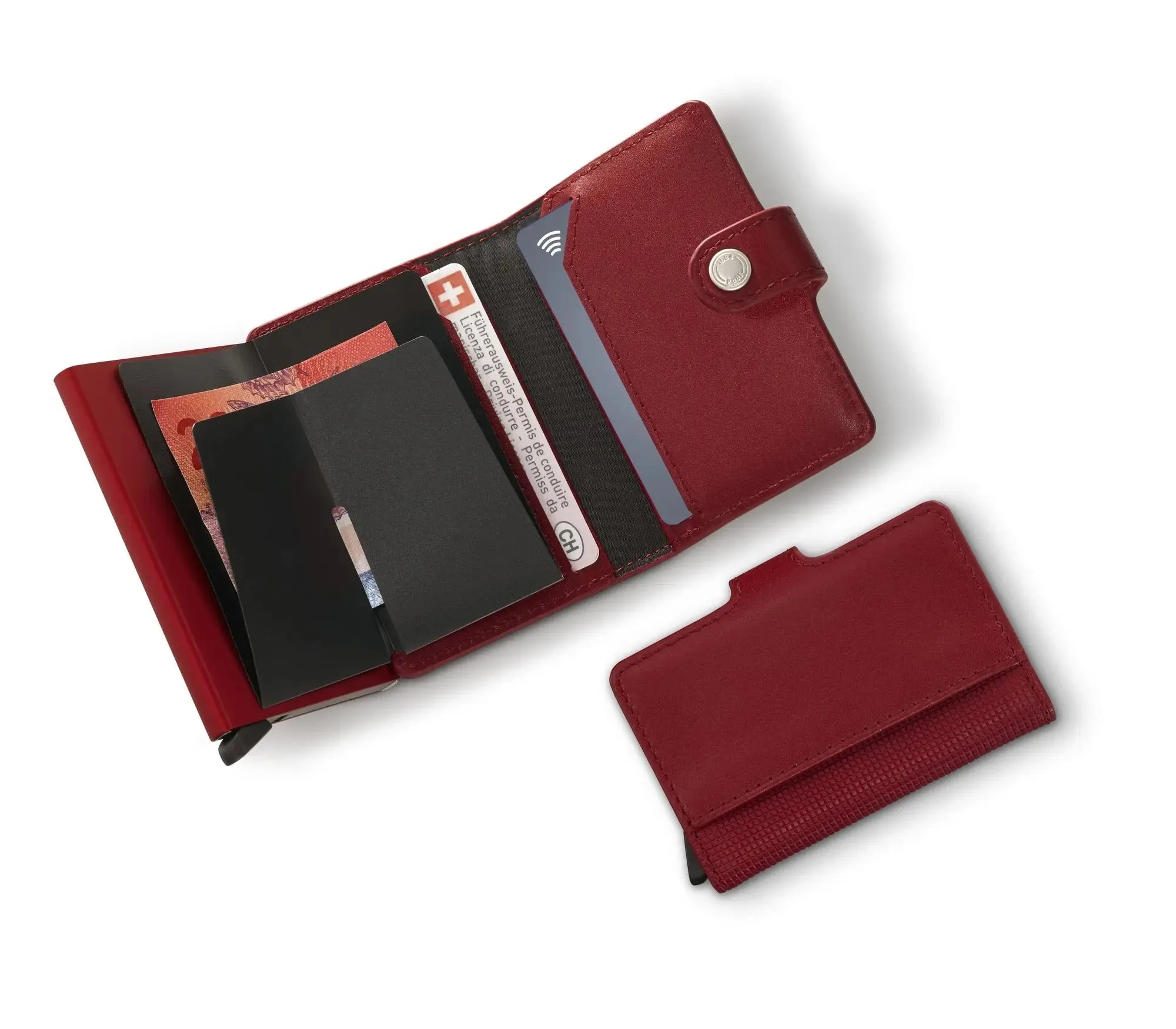 ALTIUS Secrid Leather Card Wallet - Red