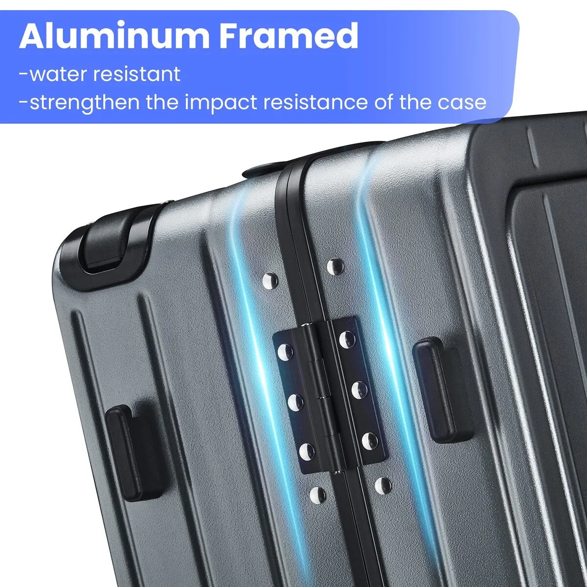 Aluminum Frame 20 Inch with Front Open Carry-on Luggage