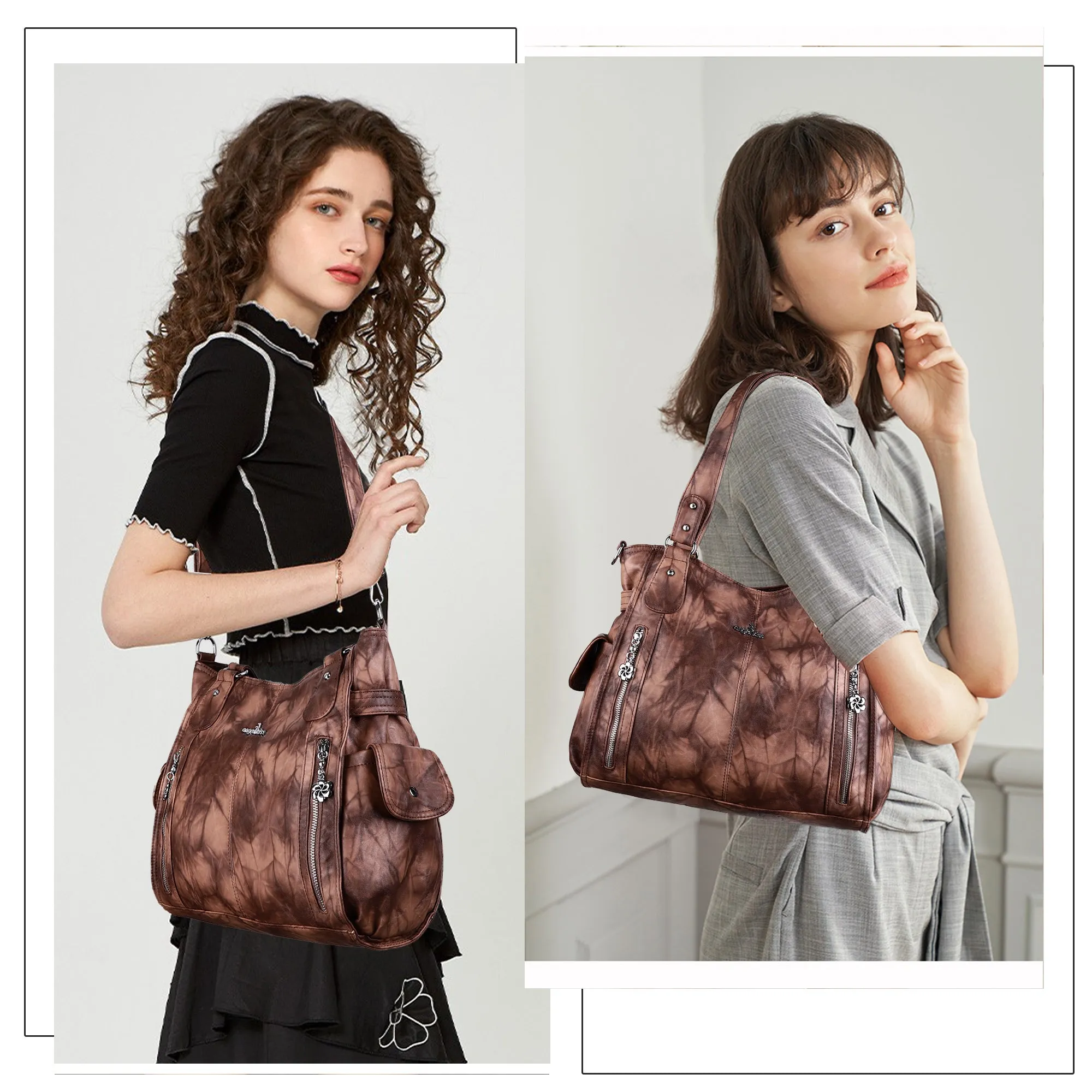 Angel Kiss lady tie-dye handbag