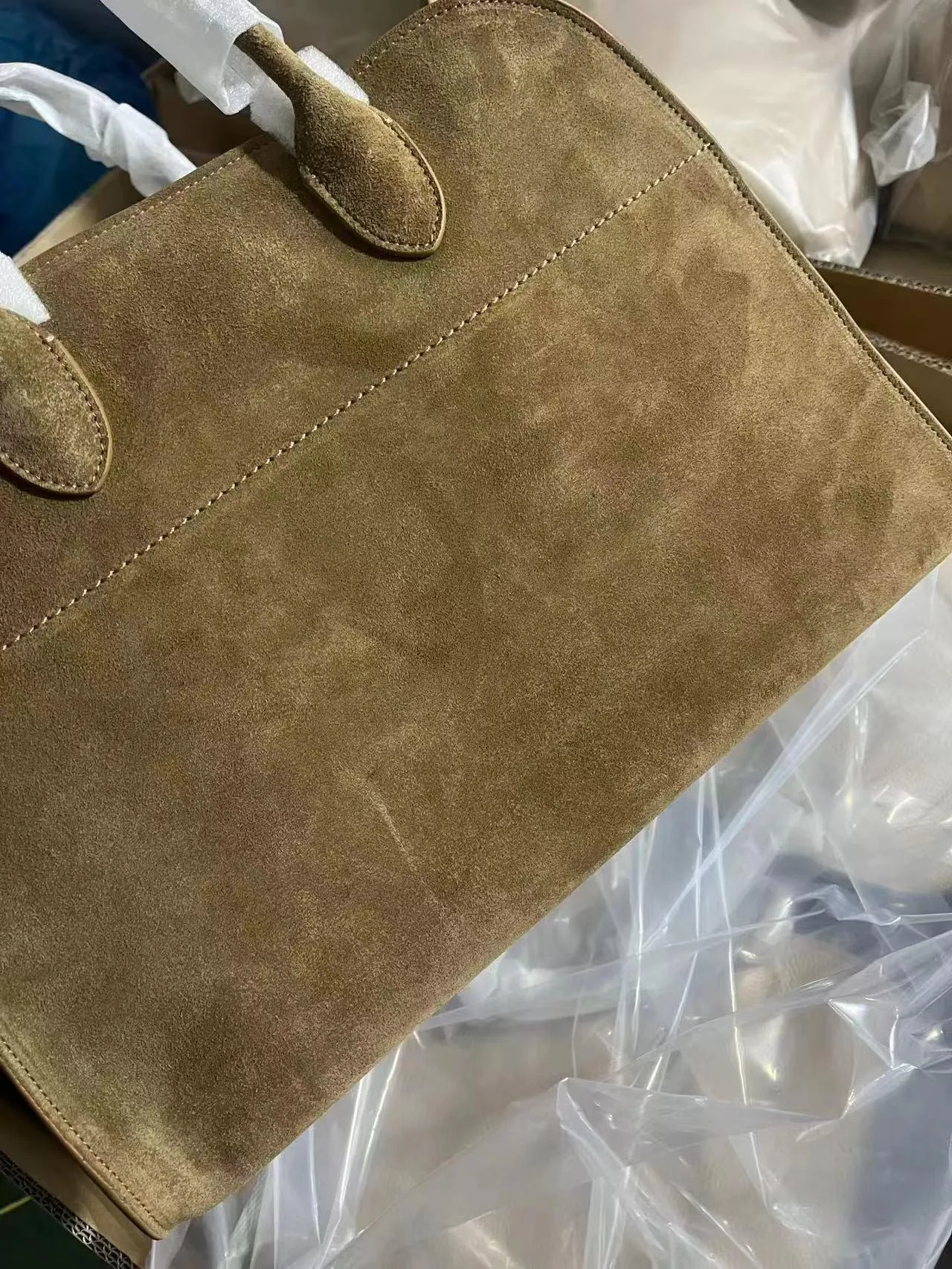Autumn & Winter Italian Suede Leather Large Commuter Tote, Fashion Women's Shoulder & Crossbody Handbag, Leather Everyday Bag