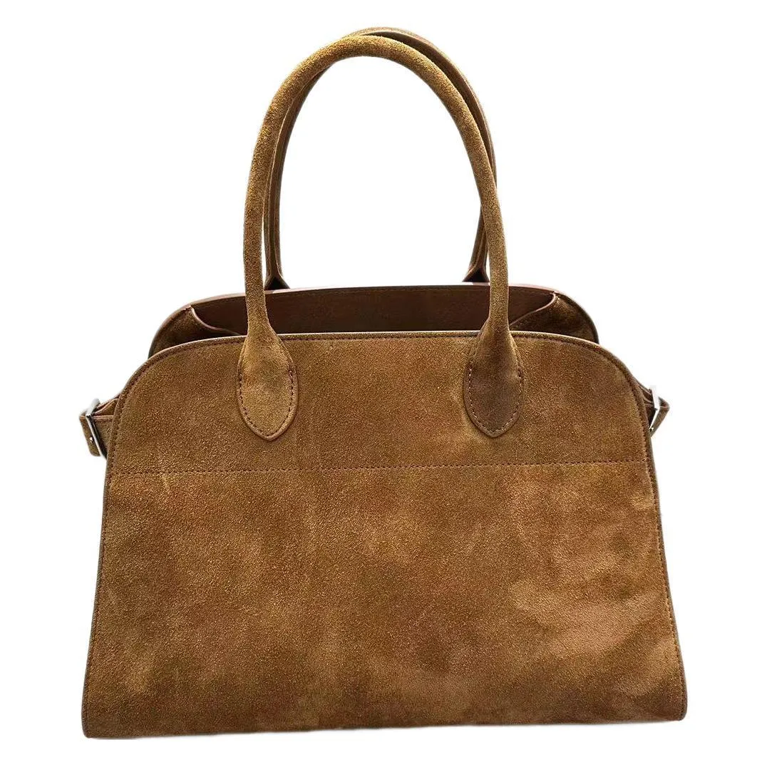 Autumn & Winter Italian Suede Leather Large Commuter Tote, Fashion Women's Shoulder & Crossbody Handbag, Leather Everyday Bag