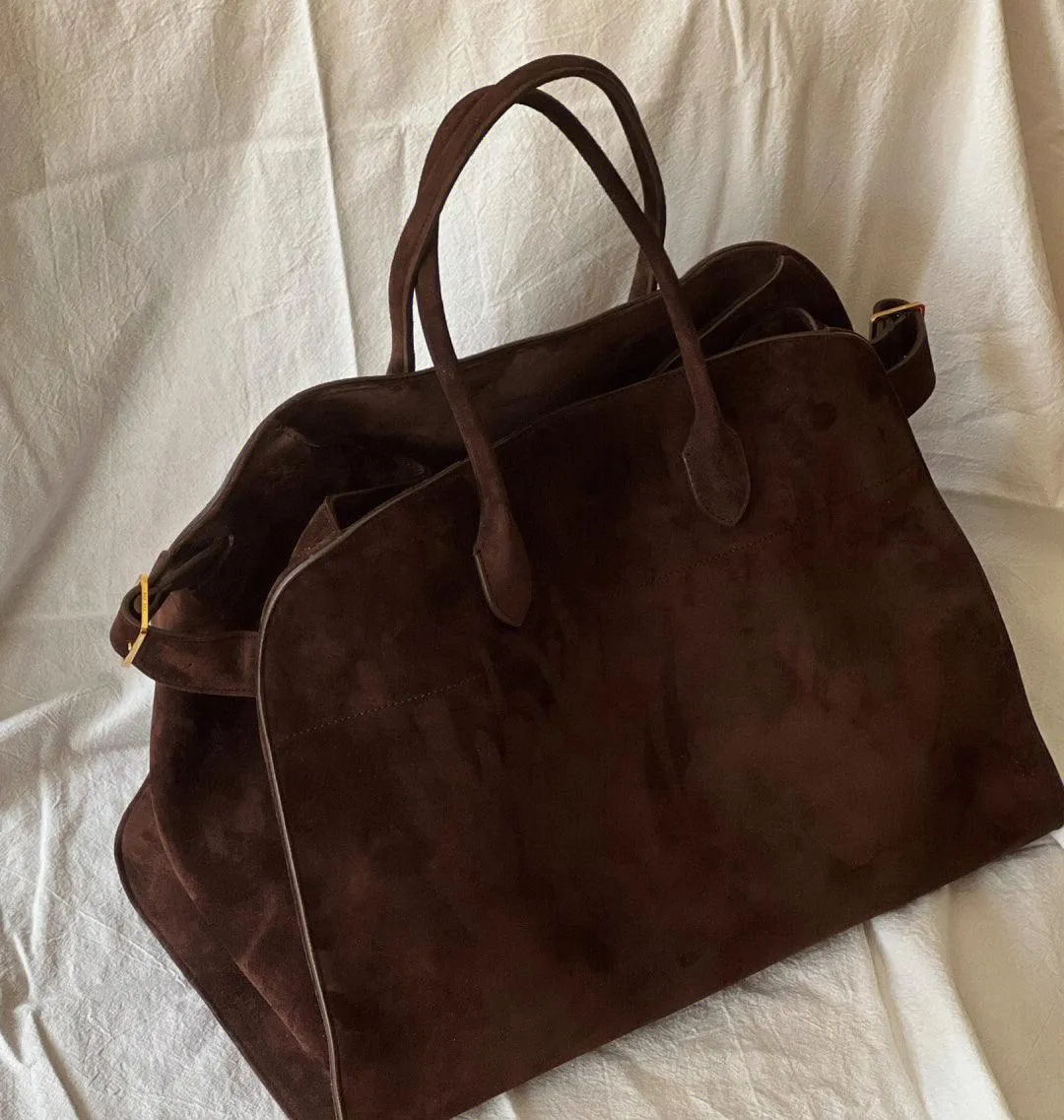 Autumn & Winter Italian Suede Leather Large Commuter Tote, Fashion Women's Shoulder & Crossbody Handbag, Leather Everyday Bag