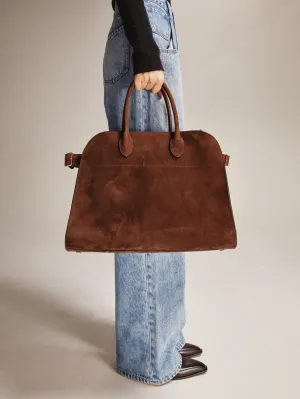 Autumn & Winter Italian Suede Leather Large Commuter Tote, Fashion Women's Shoulder & Crossbody Handbag, Leather Everyday Bag