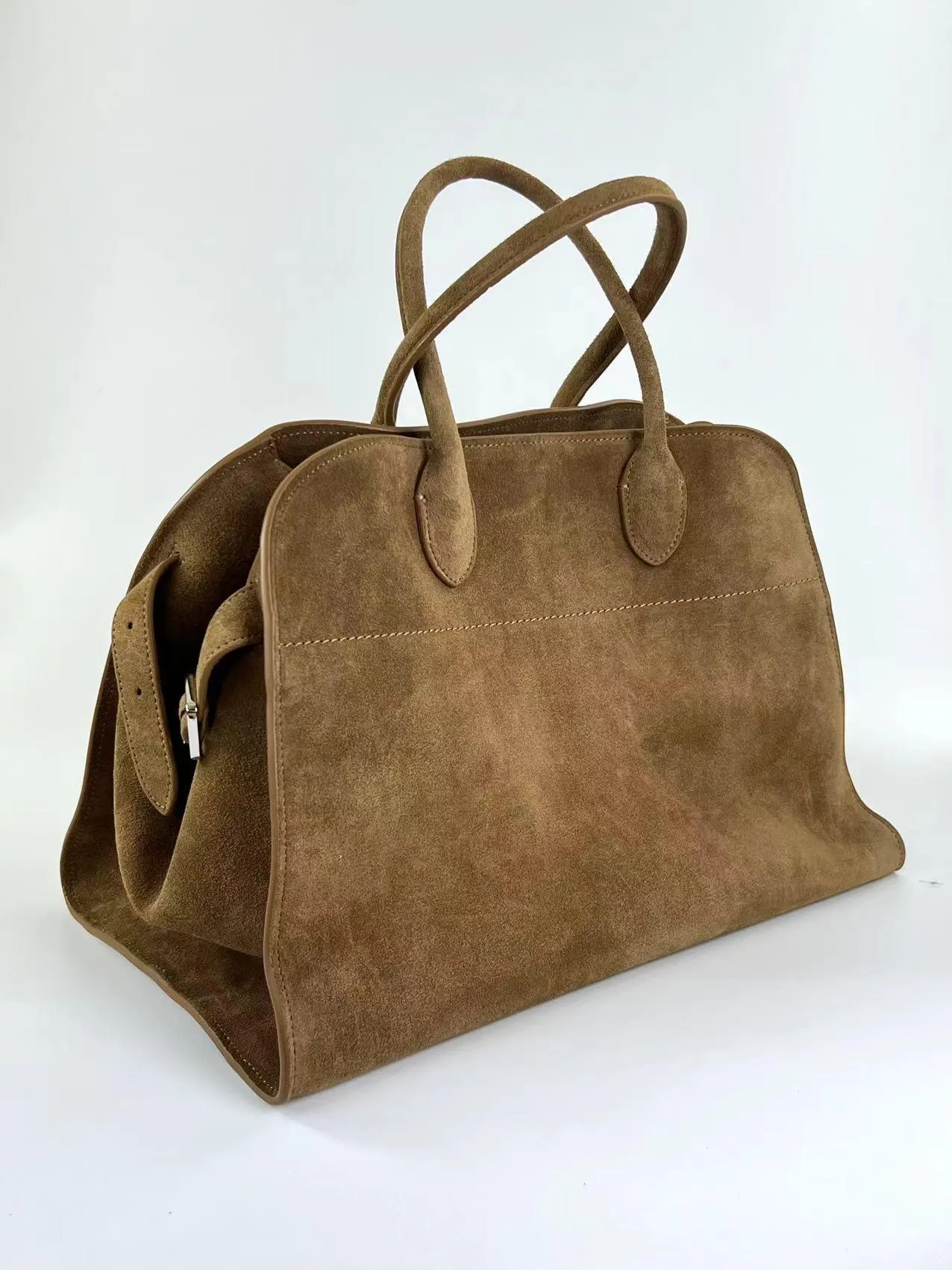 Autumn & Winter Italian Suede Leather Large Commuter Tote, Fashion Women's Shoulder & Crossbody Handbag, Leather Everyday Bag