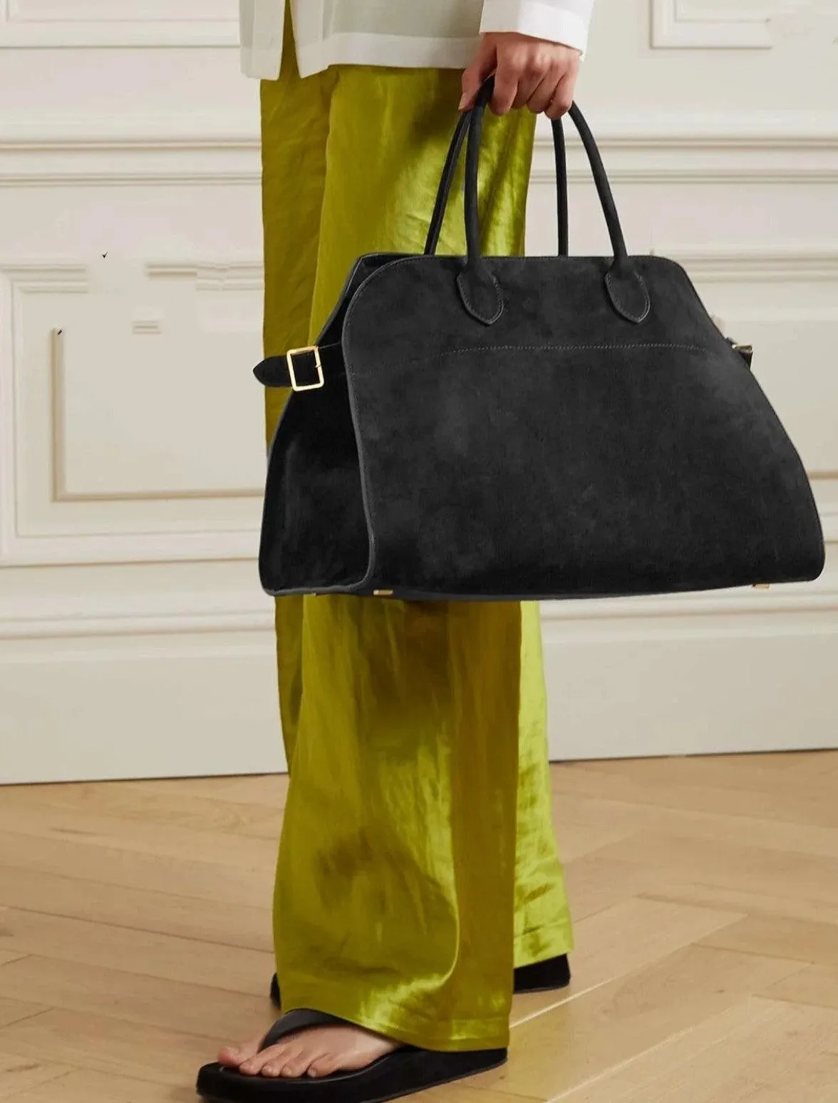 Autumn & Winter Italian Suede Leather Large Commuter Tote, Fashion Women's Shoulder & Crossbody Handbag, Leather Everyday Bag