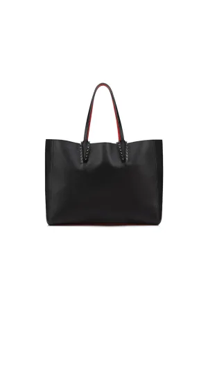 Cabata Large Tote Bag Calf Leather And Spikes - Black