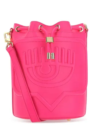 Chiara Ferragni Logo Embossed Drawstring Bucket Bag