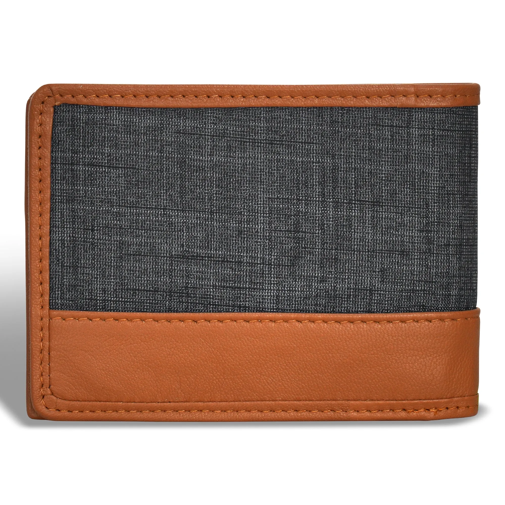 Denim / Leather Zip Around Wallet *Drop Ship*