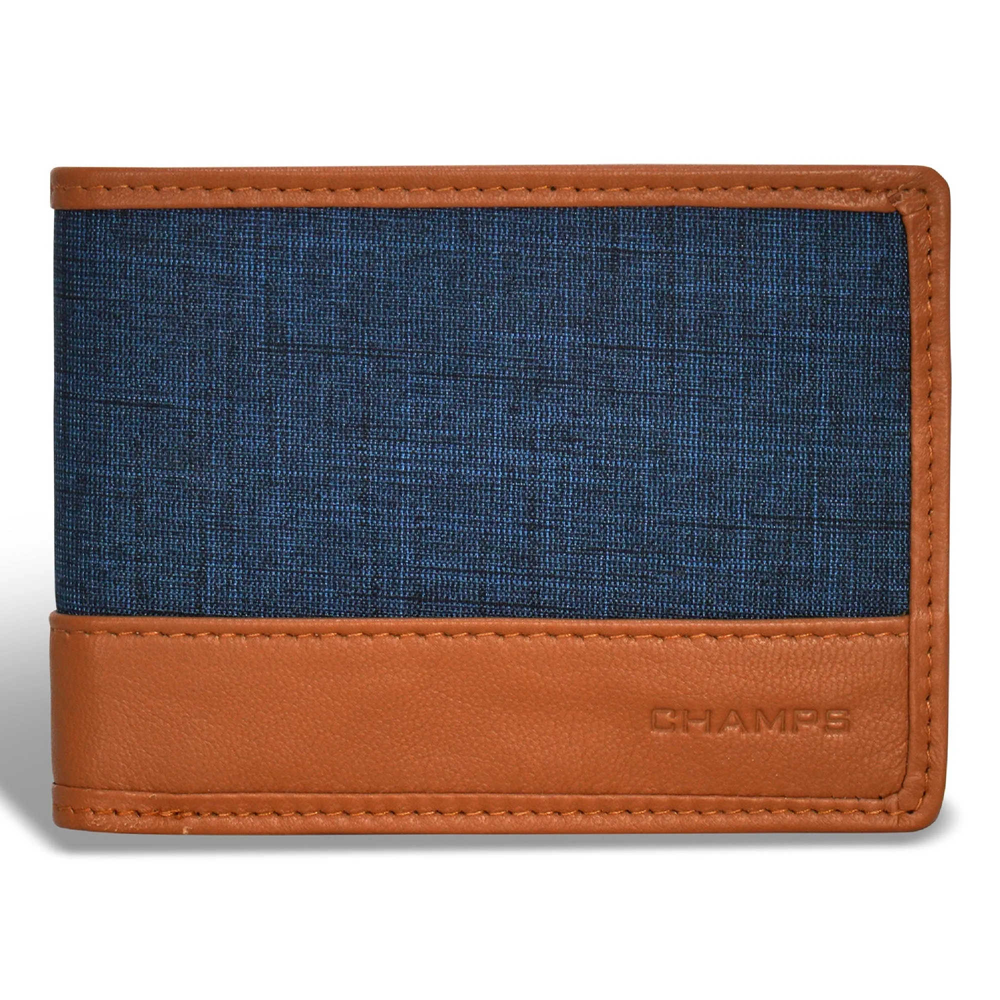 Denim / Leather Zip Around Wallet *Drop Ship*