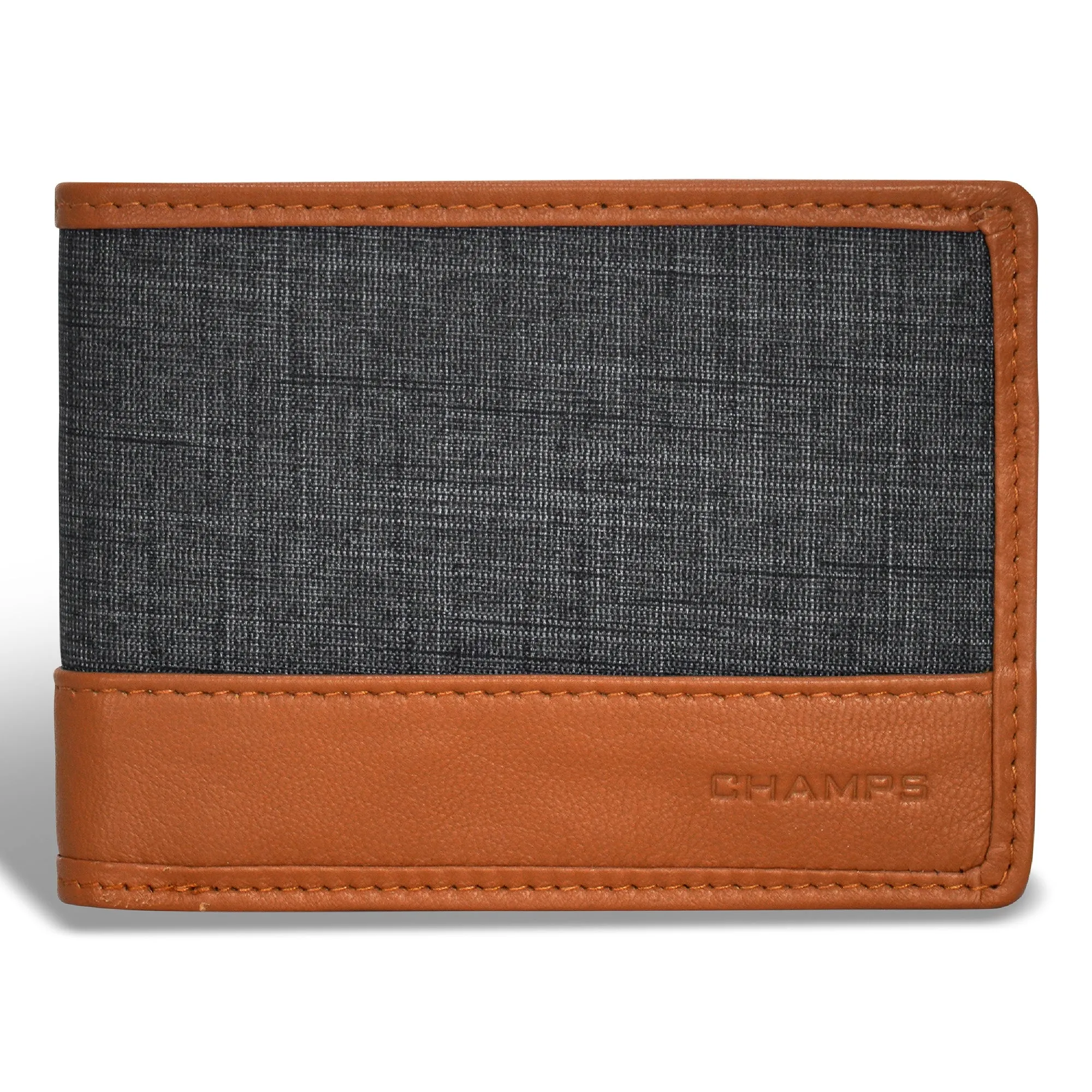 Denim / Leather Zip Around Wallet *Drop Ship*