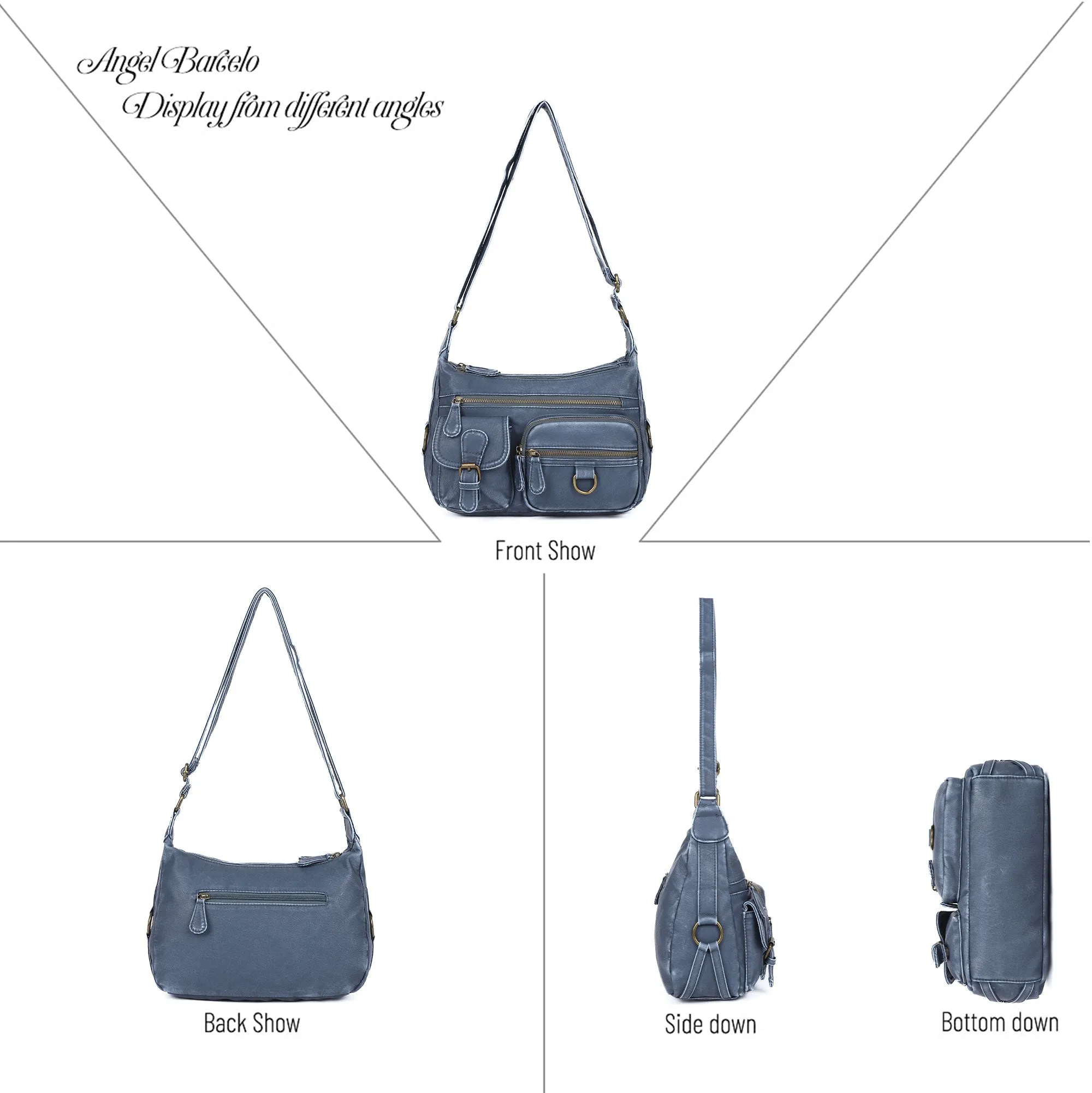 Fashion shoulder bag Soft PU leather Hobobag