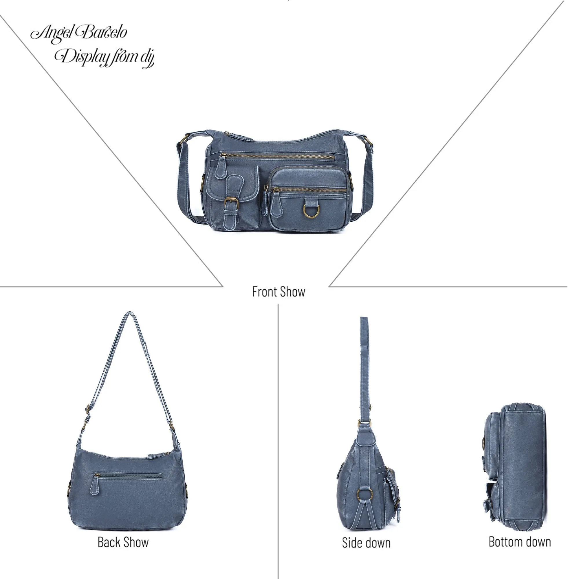 Fashion shoulder bag Soft PU leather Hobobag