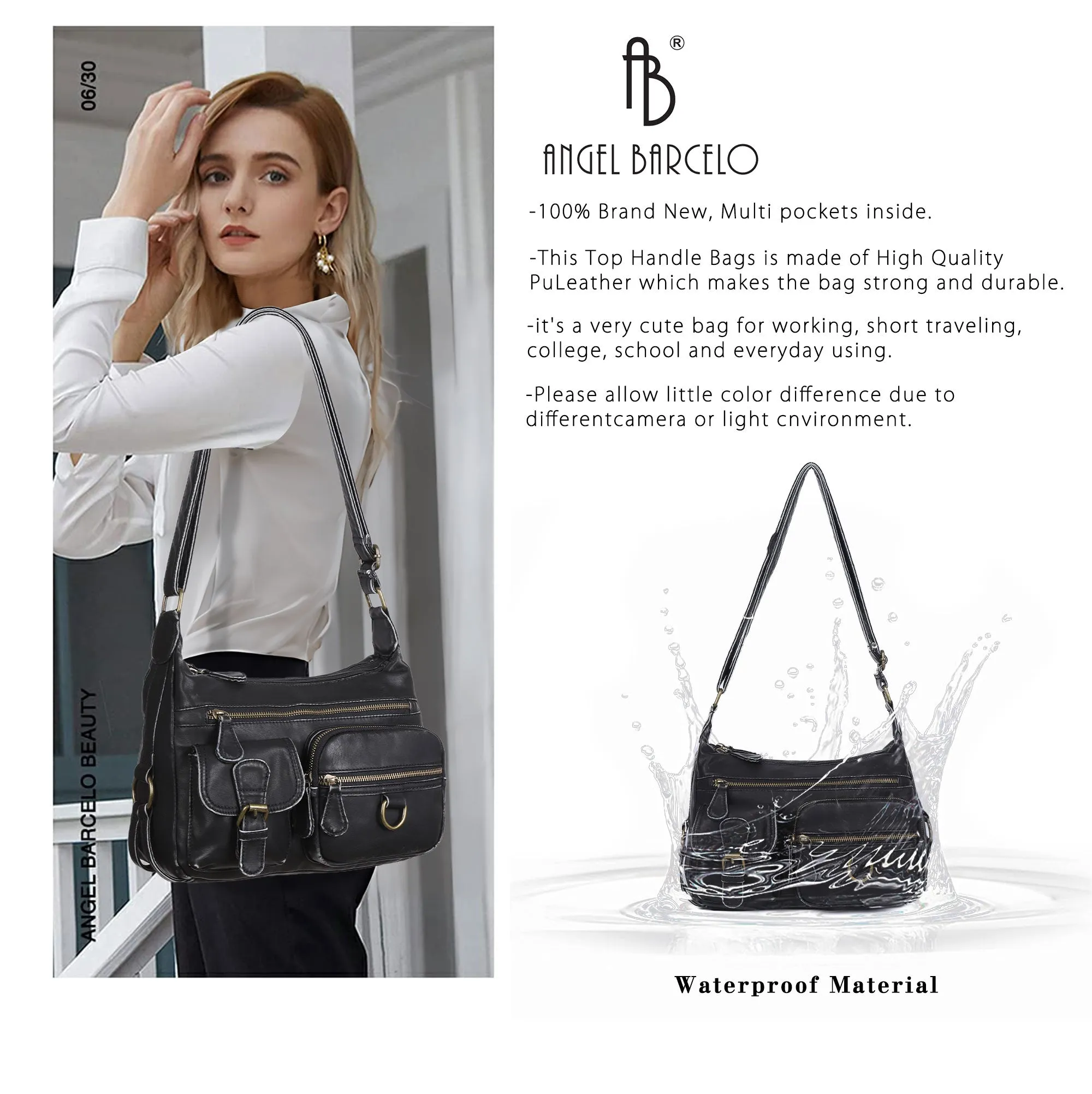 Fashion shoulder bag Soft PU leather Hobobag