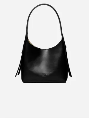 Frida Vegan Italian Grape Leather Shoulder Bag | Onyx