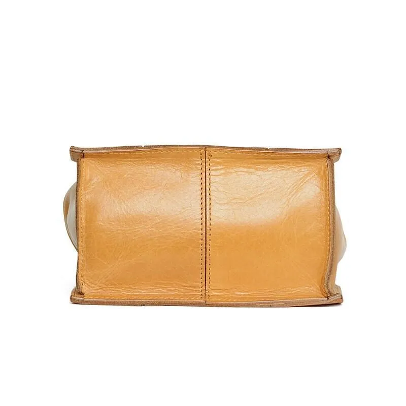 Full Grain Leather Shoulder Bag Fashion Crossbody Bag, Everyday Minimalist Leather Small Purse, Tan Black Coffee Gift for Her
