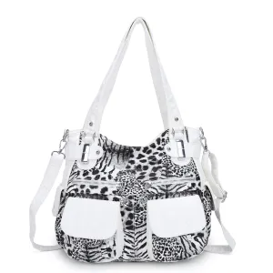 Handmade tie dye creative large capacity Hobo Bag | Angelkiss Bag