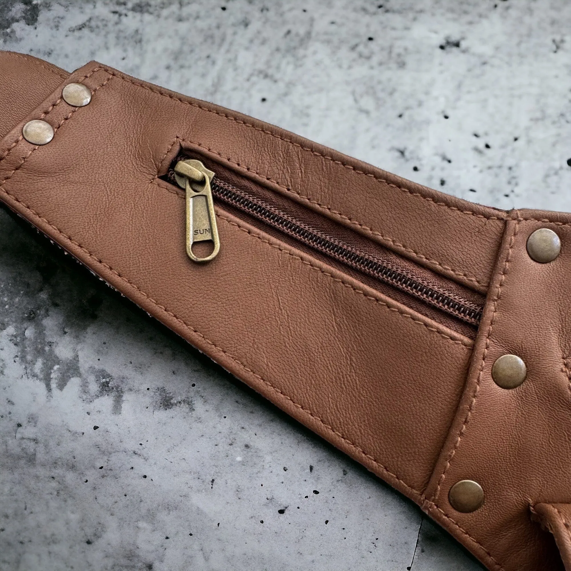 Leather Hip Bag | Tan