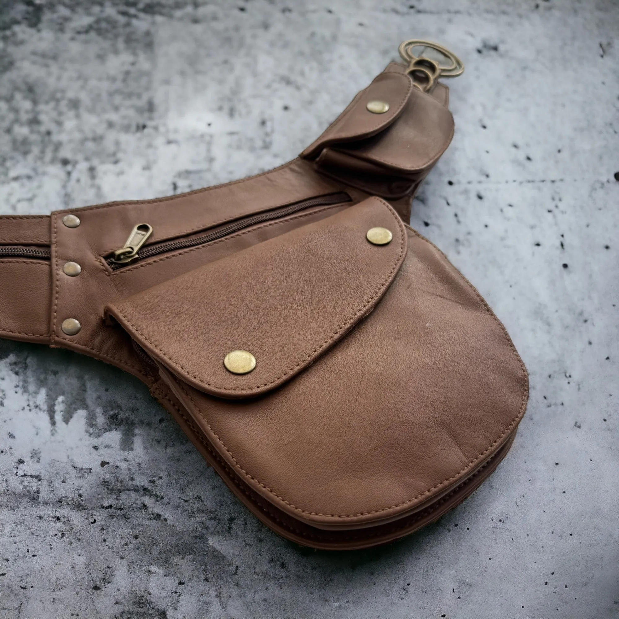 Leather Hip Bag | Tan