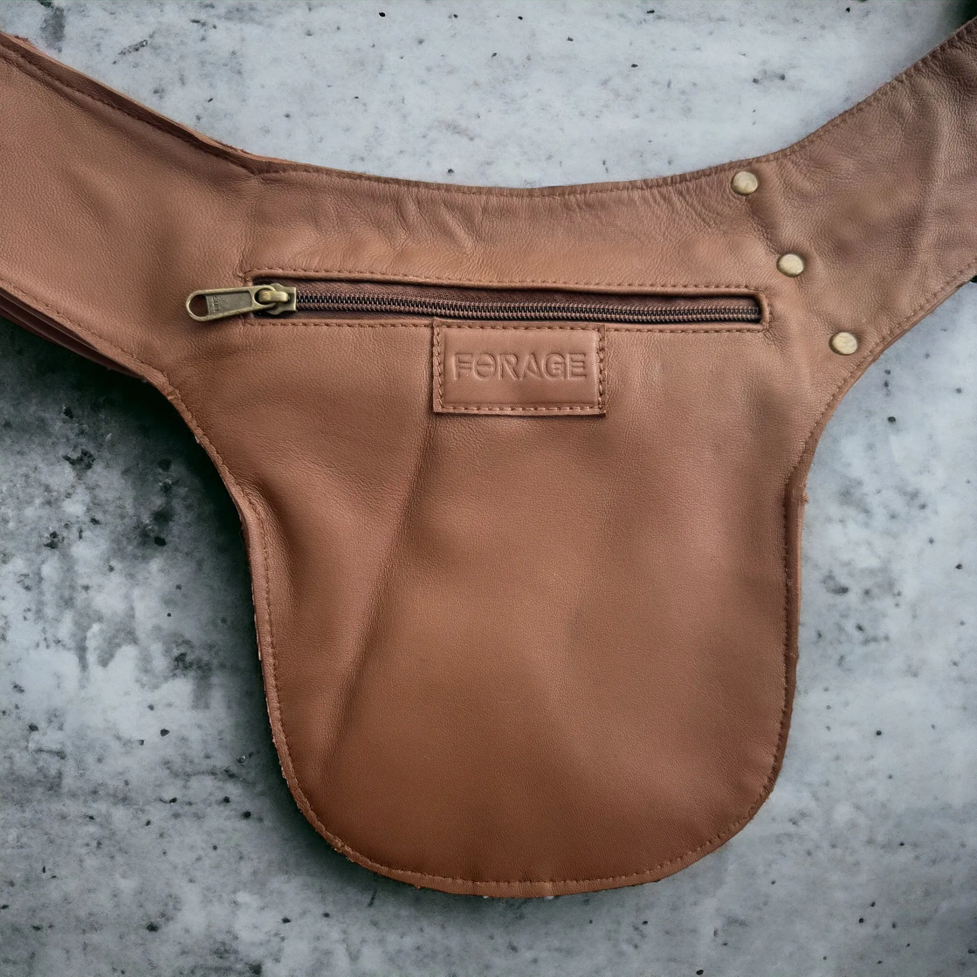 Leather Hip Bag | Tan