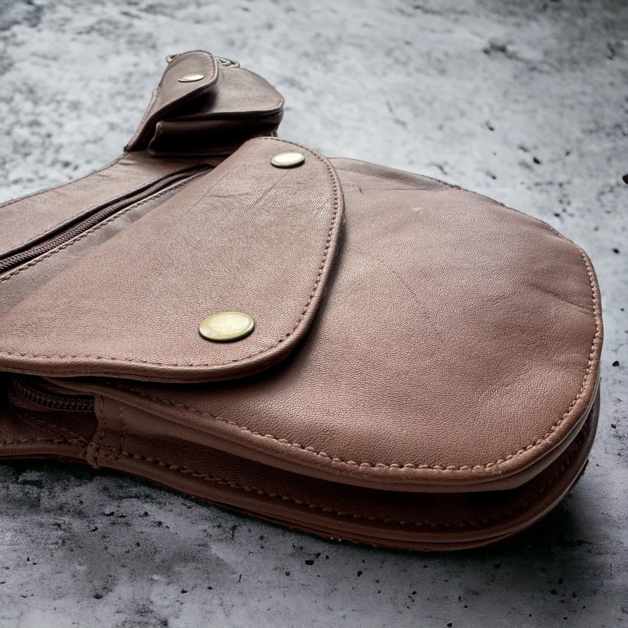 Leather Hip Bag | Tan