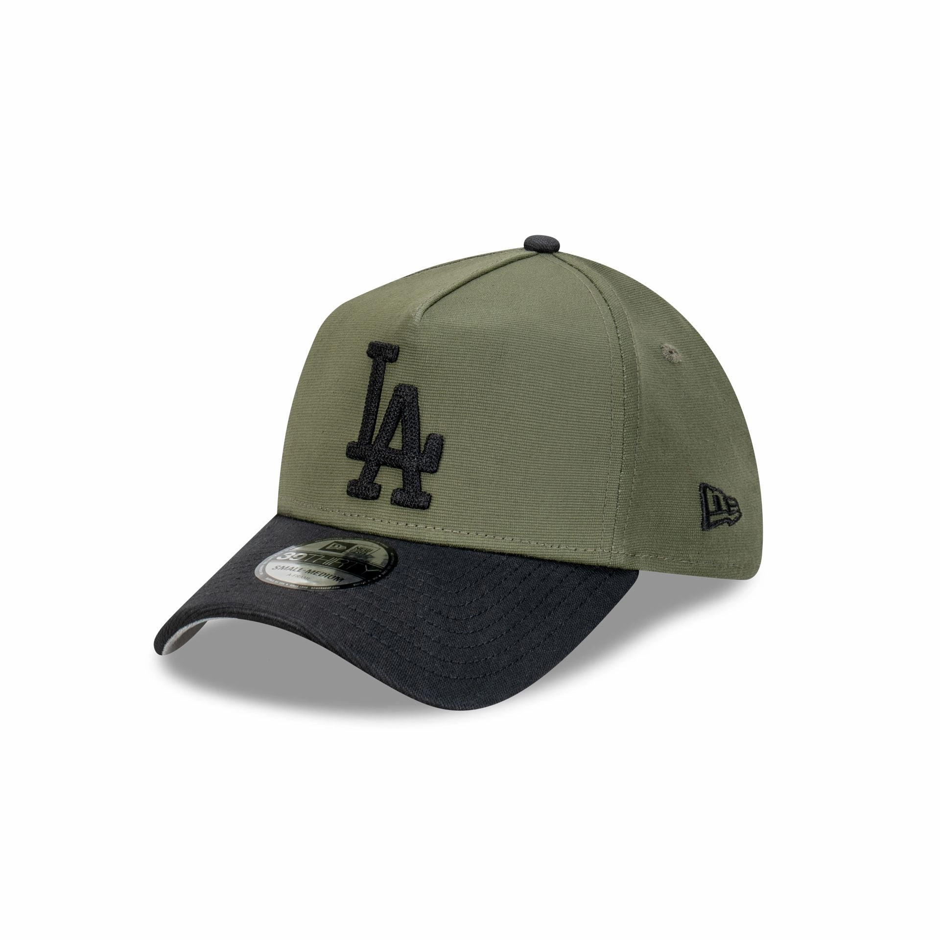 Los Angeles Dodgers New Olive Canvas Chainstitch 39THIRTY A-Frame™ Fitted