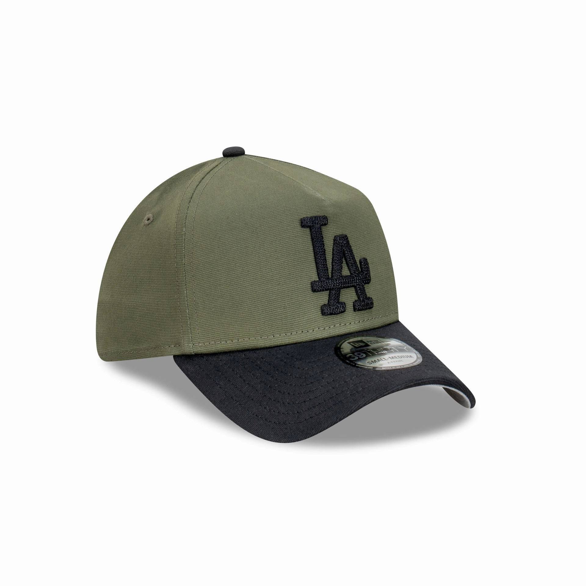 Los Angeles Dodgers New Olive Canvas Chainstitch 39THIRTY A-Frame™ Fitted