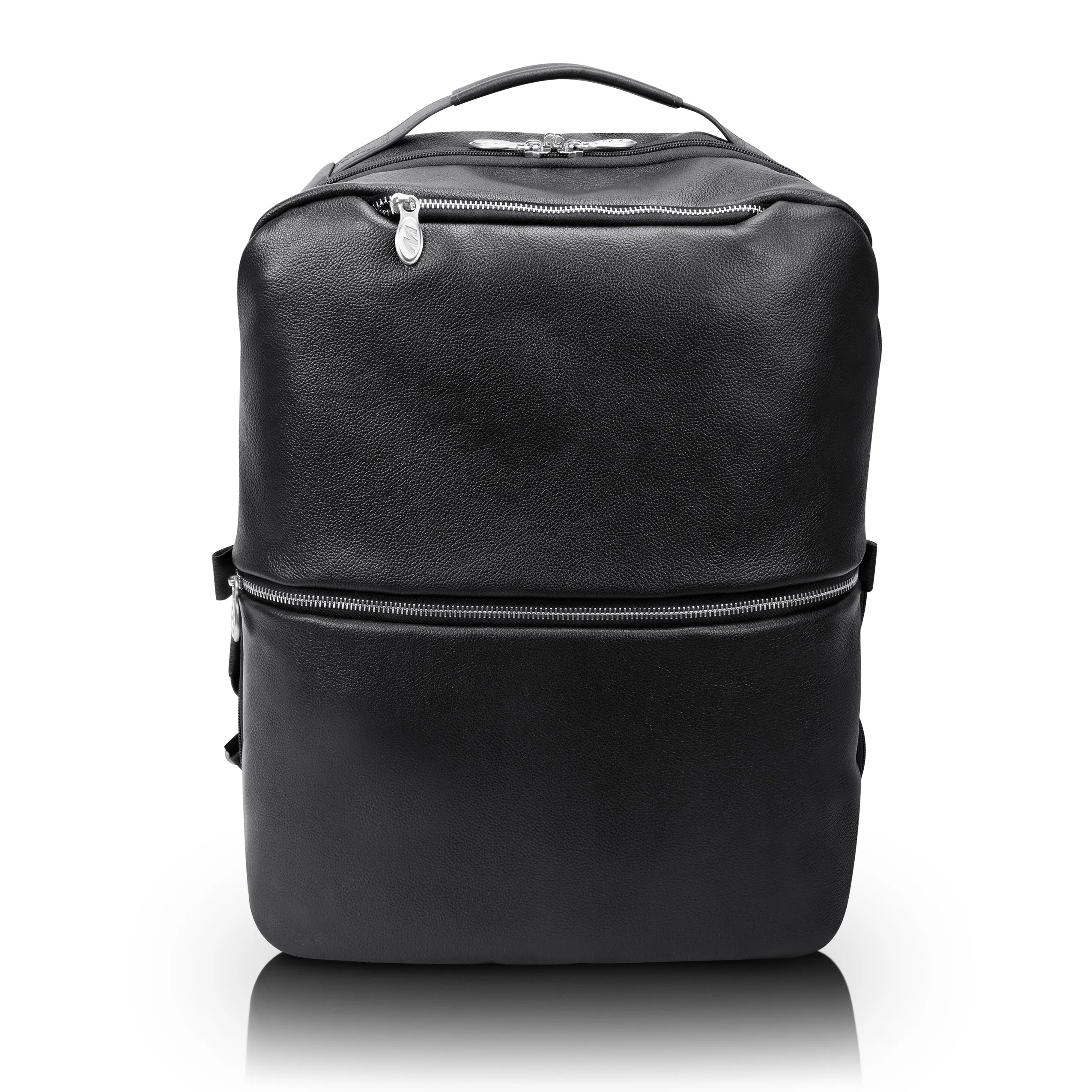 McKlein USA East Side 17" Leather 2-In-1 Laptop & Tablet Convertible Travel Backpack & Cross-Body