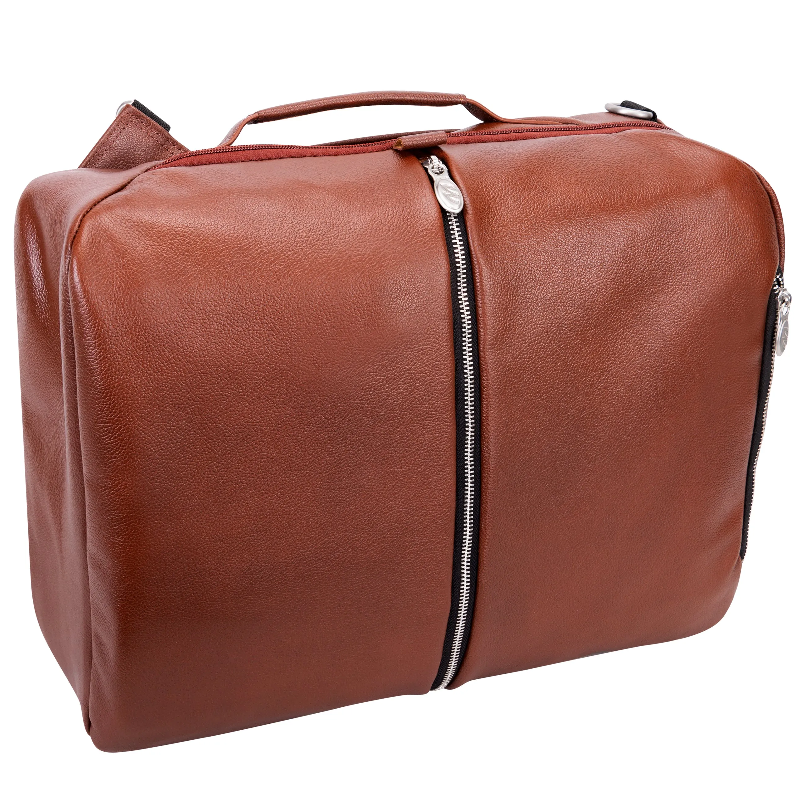 McKlein USA East Side 17" Leather 2-In-1 Laptop & Tablet Convertible Travel Backpack & Cross-Body