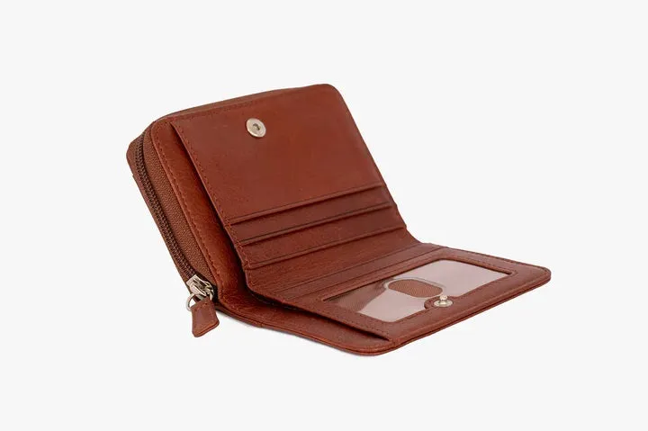 Osgoode Marley RFID Accordion Card Case Leather Zip Wallet 1611
