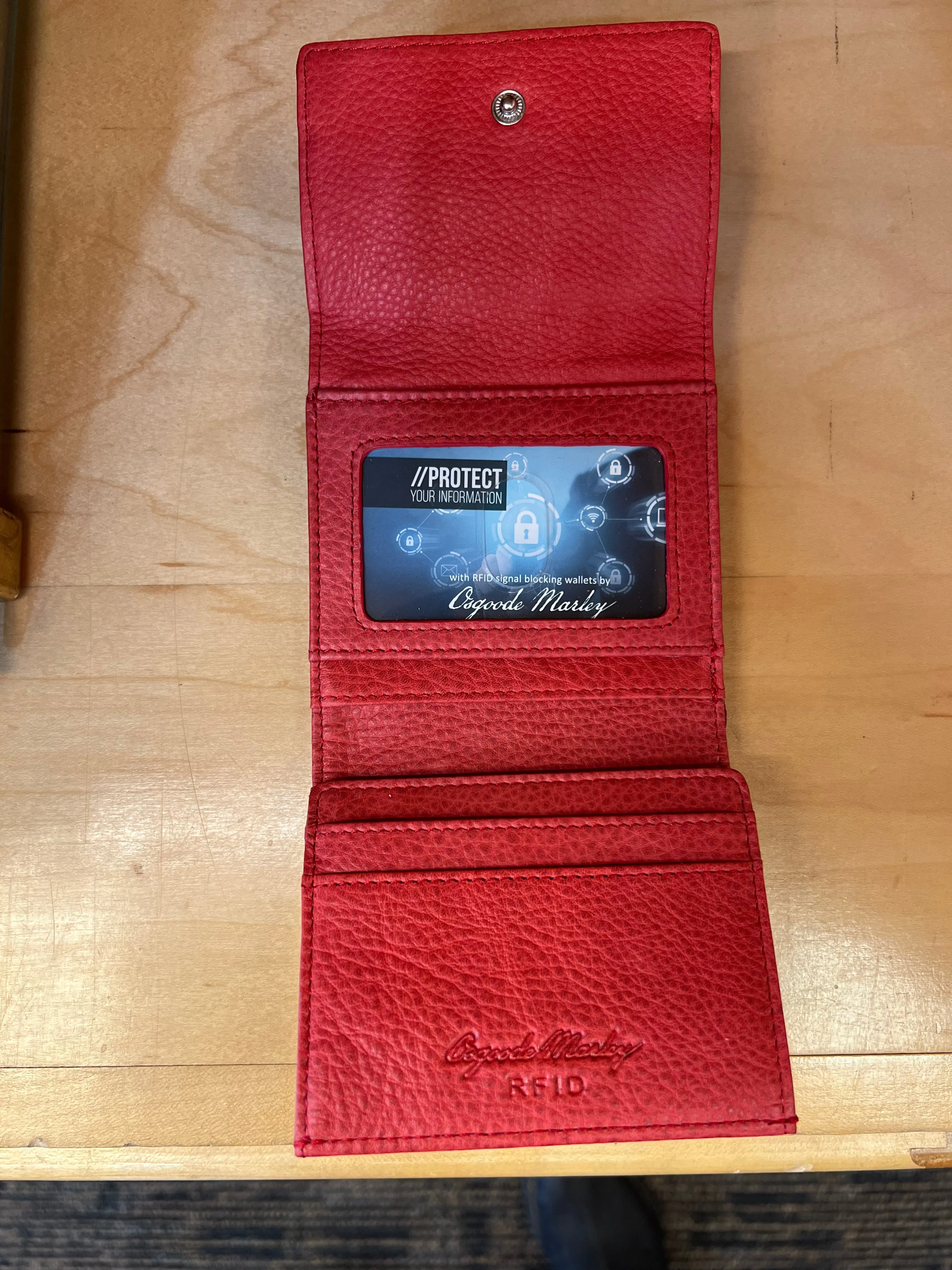 Osgoode Marley RFID Leather Ultra Mini Wallet with zipper- 1402