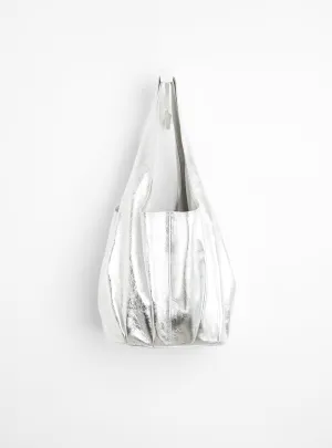 Petite Pleat Shopper Silver