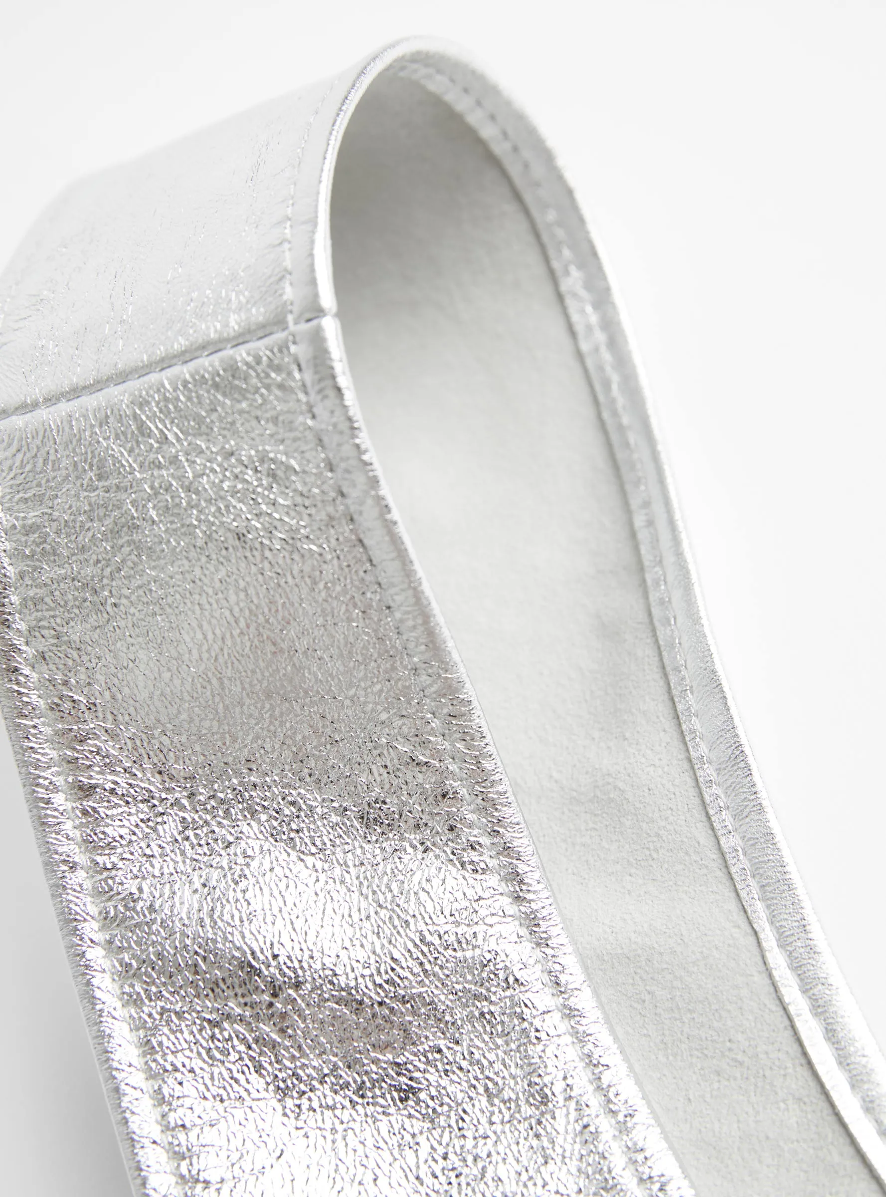 Petite Pleat Shopper Silver