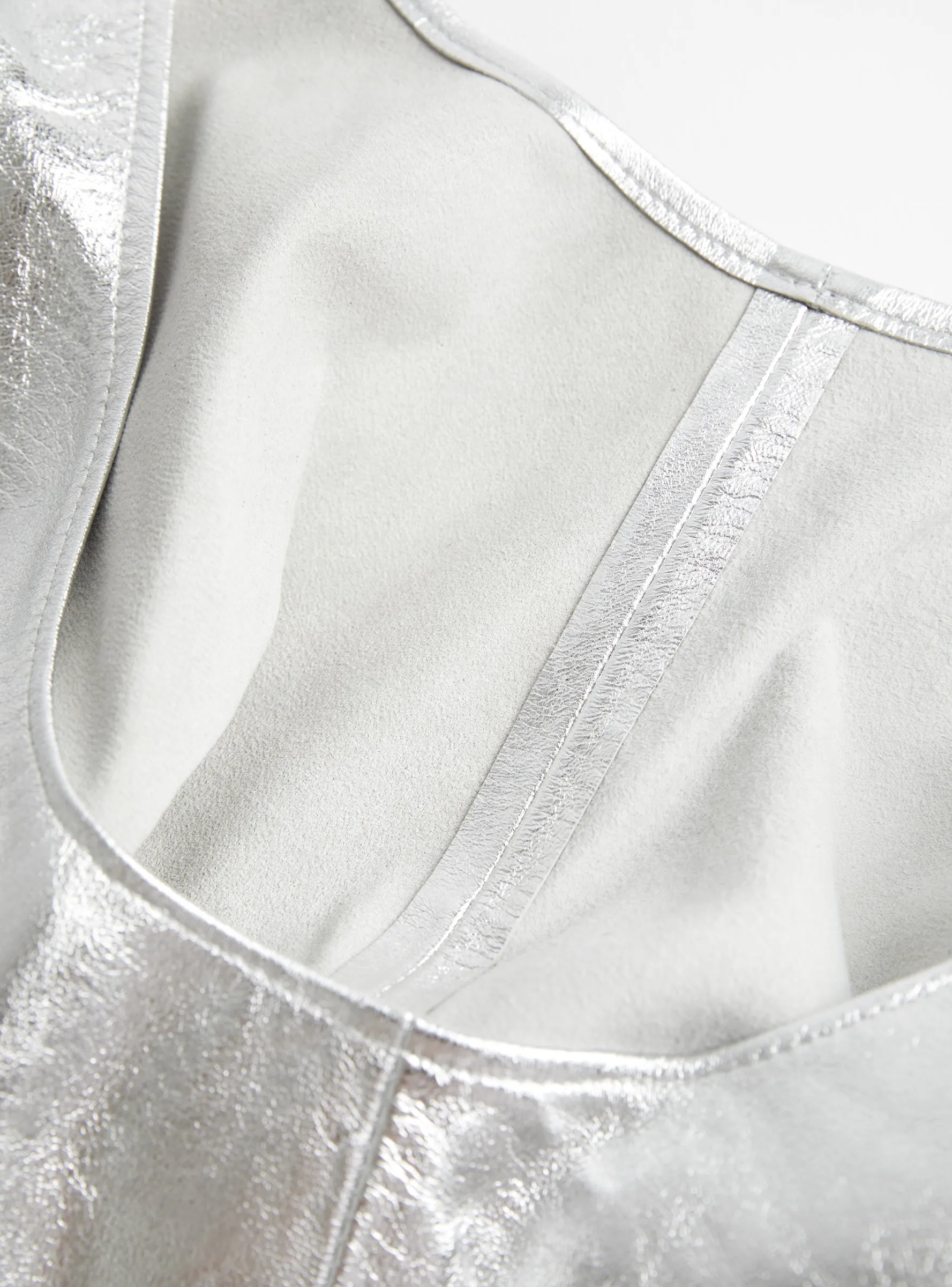 Petite Pleat Shopper Silver