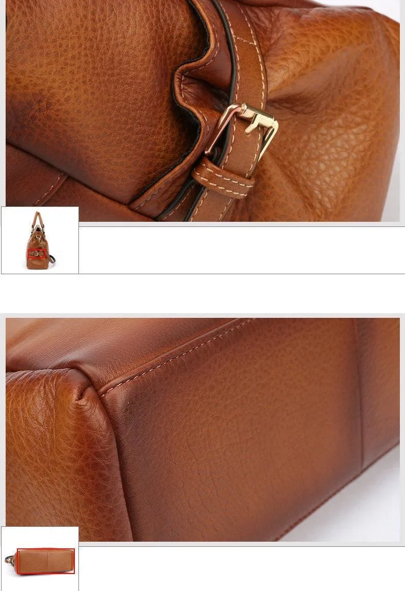 Retro Tote Bag | Full Grain Leather Shoulder Bag | Soft Leather Hand Bag | Spacious and Durable | Gradient Nude Tan Tote | Wedding Gift