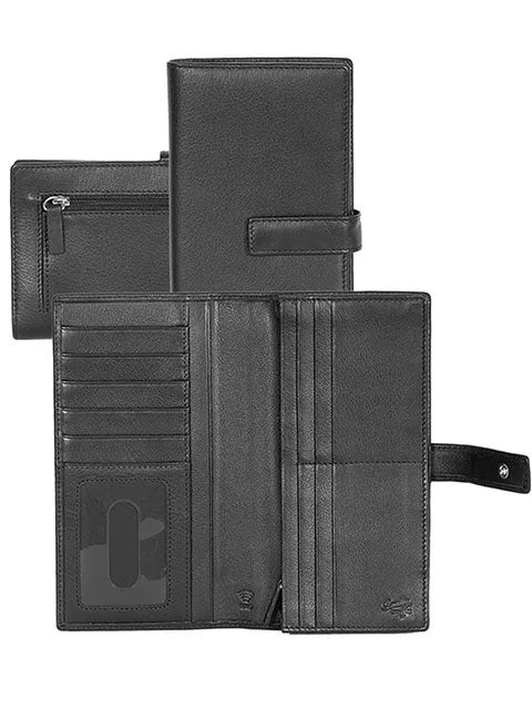 Scully Ladies Leather Zip Clutch Wallet Assorted Colors