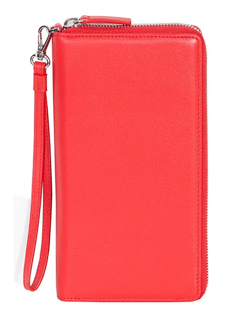 Scully Ladies Leather Zip Clutch Wallet Assorted Colors