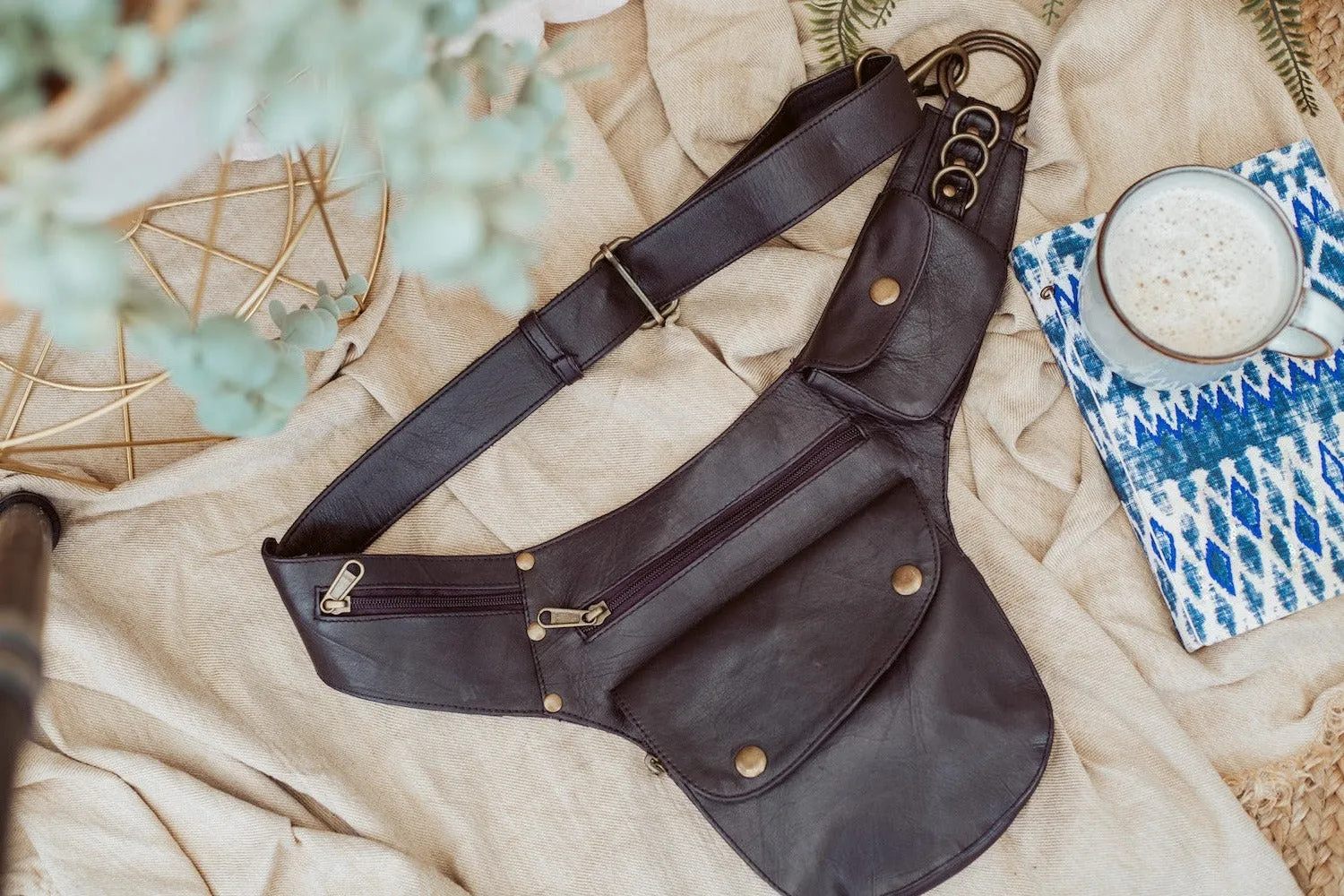 Suede Hip Bag | Falcon Brown