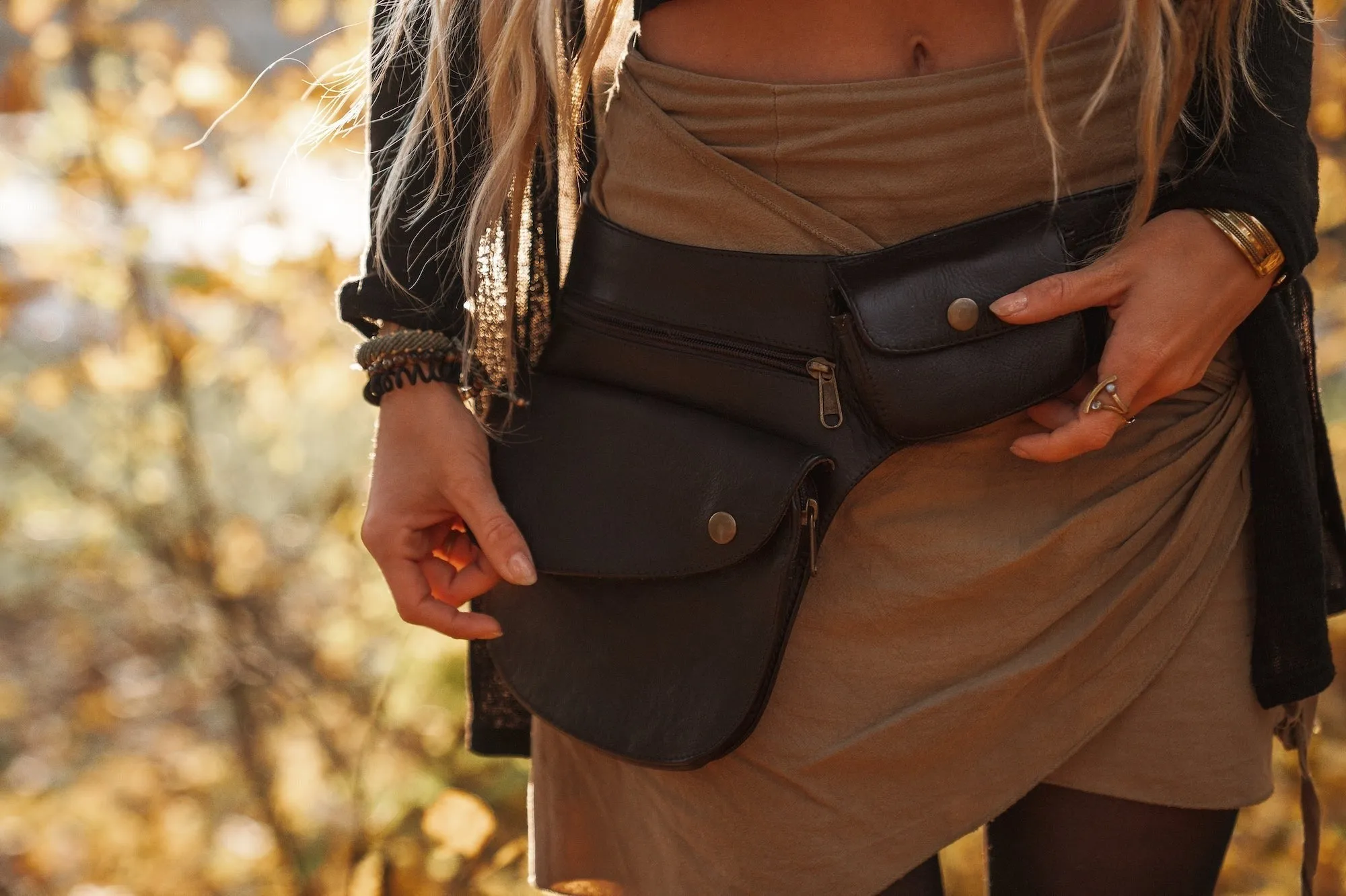 Suede Hip Bag | Peach