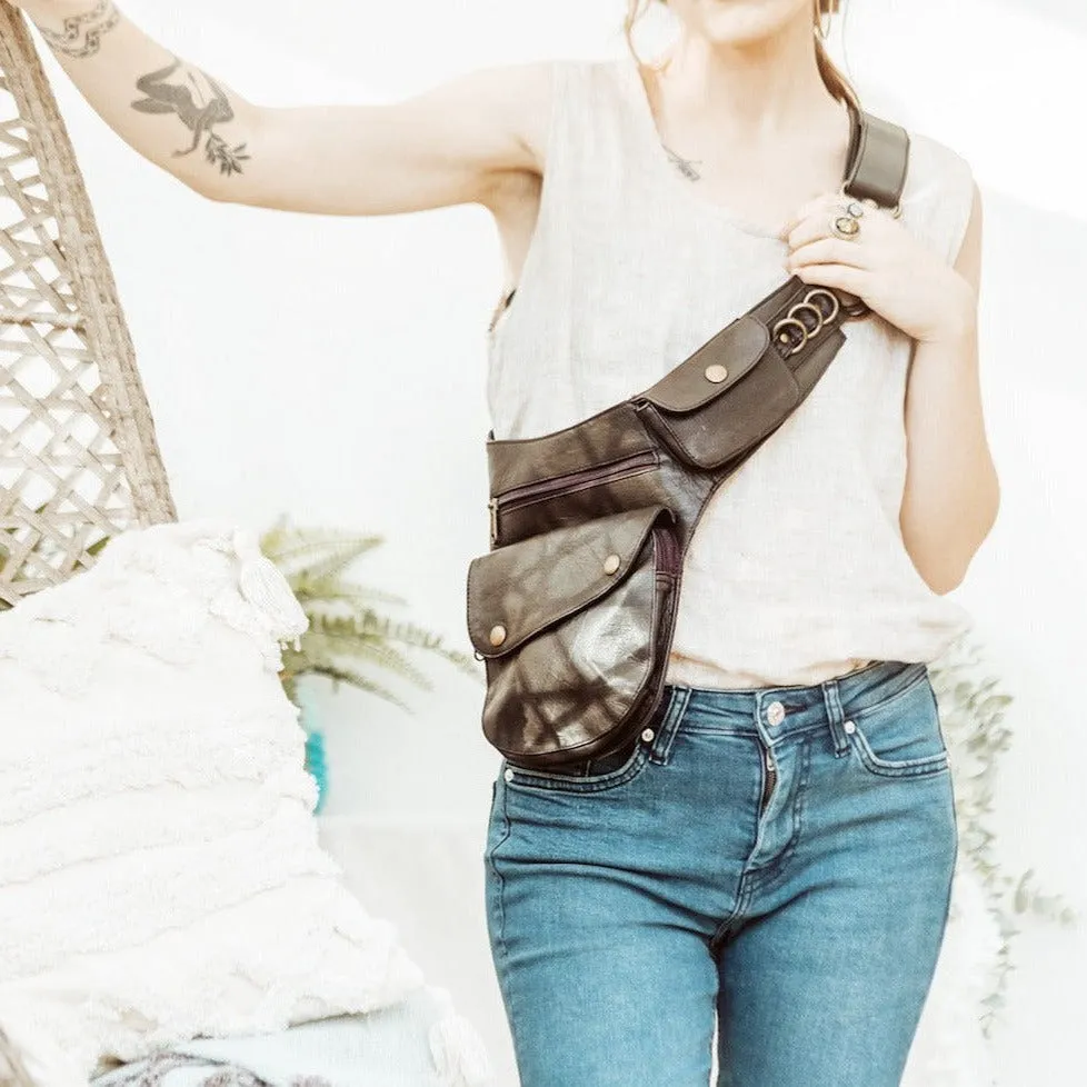 Suede Hip Bag | Peach
