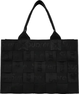 Supreme Woven Large Tote Bag Black