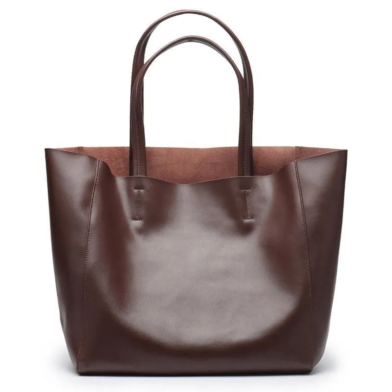TOTE leather bag, Soft GENUINE leather bag, Large beige leather bag, Laptop, tablet bag, leather bag for books, leather shopper, Wine