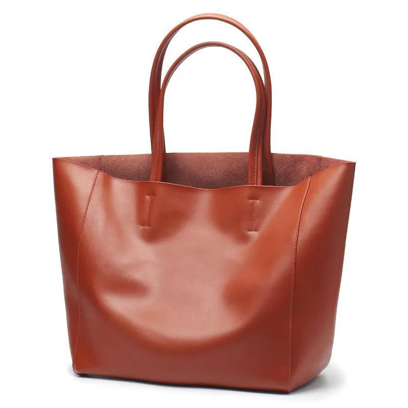 TOTE leather bag, Soft GENUINE leather bag, Large beige leather bag, Laptop, tablet bag, leather bag for books, leather shopper, Wine