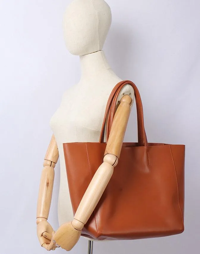 TOTE leather bag, Soft GENUINE leather bag, Large beige leather bag, Laptop, tablet bag, leather bag for books, leather shopper, Wine
