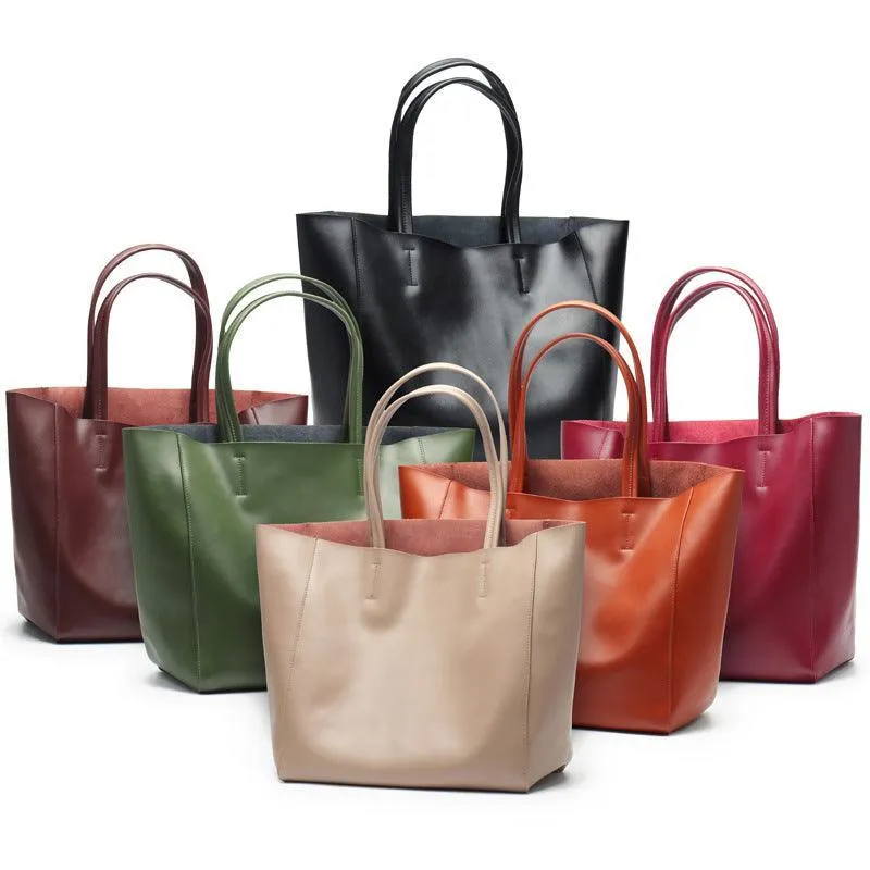 TOTE leather bag, Soft GENUINE leather bag, Large beige leather bag, Laptop, tablet bag, leather bag for books, leather shopper, Wine