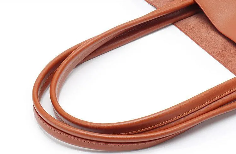 TOTE leather bag, Soft GENUINE leather bag, Large beige leather bag, Laptop, tablet bag, leather bag for books, leather shopper, Wine