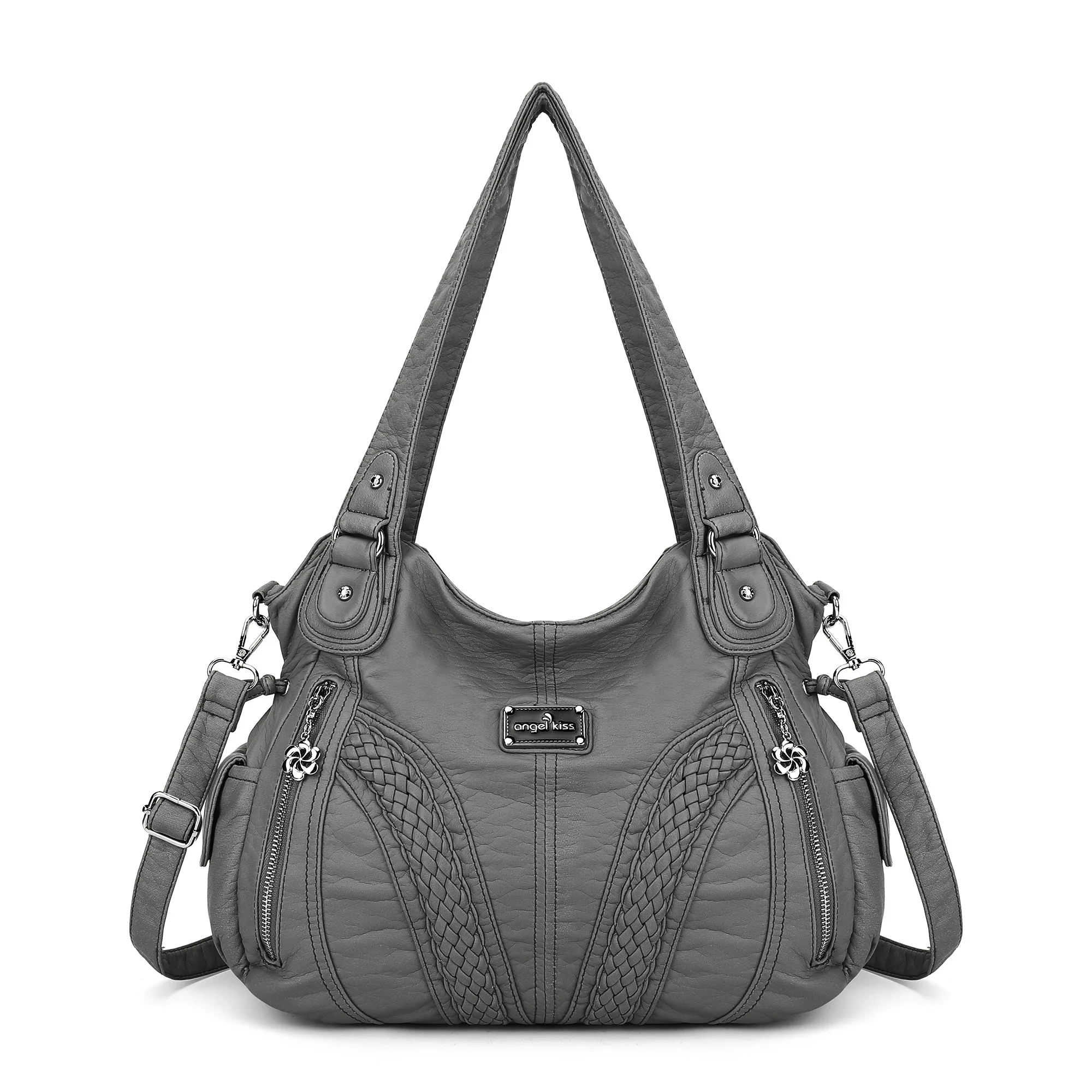 washed Large capacity Daily women Waterproof unique hobo handbag