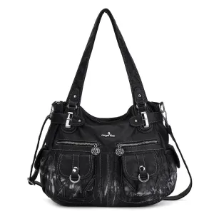 Washed Leather Hobobags Women Shoulder Bags