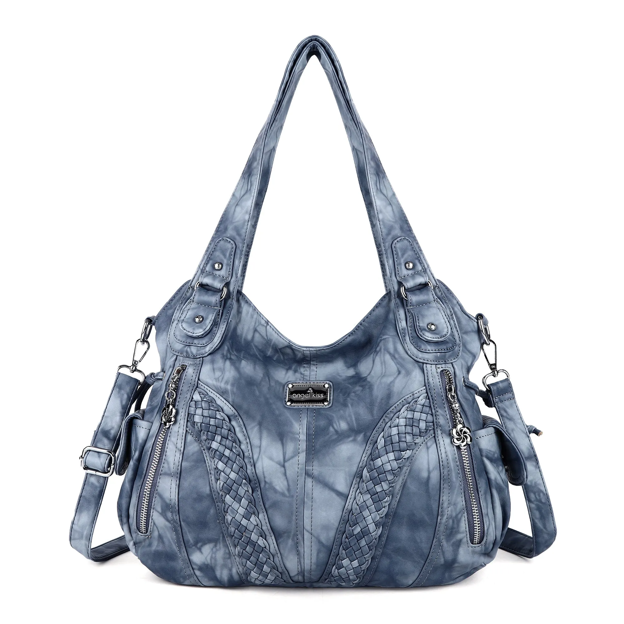 washed tie-dye design Daily women simple unique hobo handbag