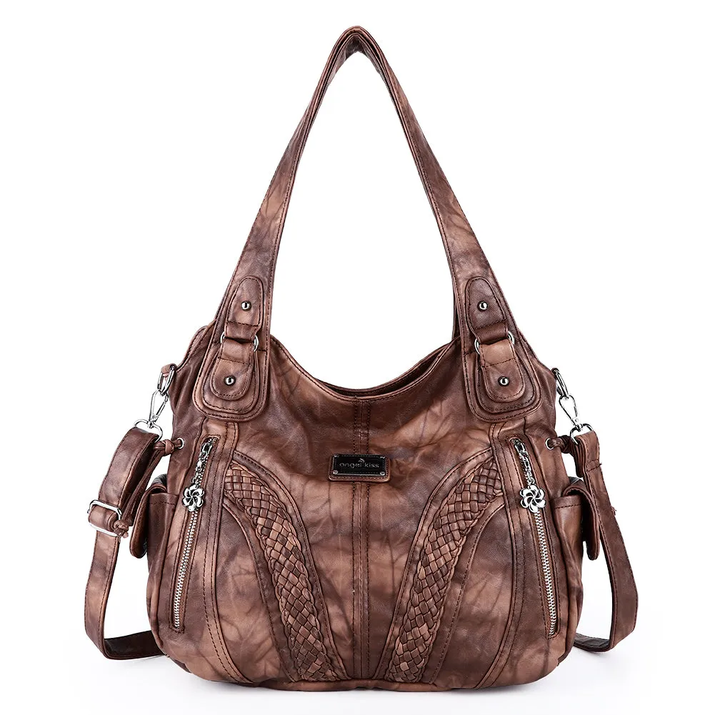 washed tie-dye design Daily women simple unique hobo handbag